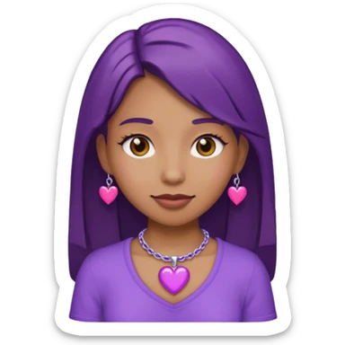 Marcie purple heart emoji sticker