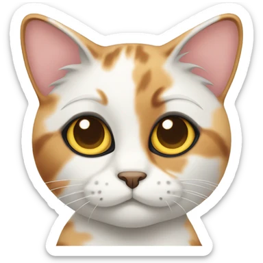 Calico cat with one eye  sticker