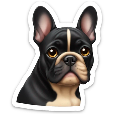 Black and tan French bulldog  sticker