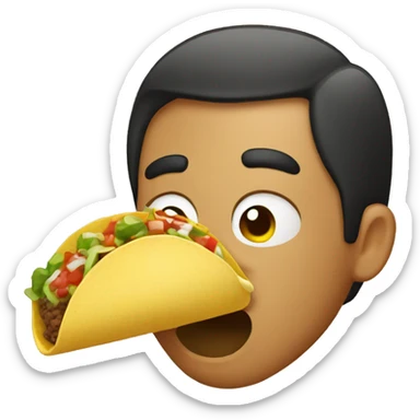 Mexican inhaling taco  sticker