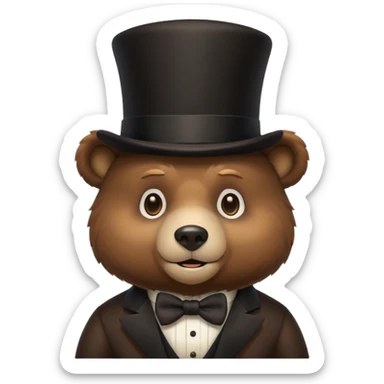 🐻🎩 sticker
