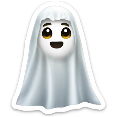 un niño feliz disfrazado de fantasma de Halloween sticker