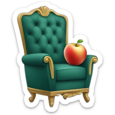 Pomme dans fauteuil sticker