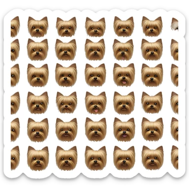 One eyed Yorkshire terrier long hair  sticker