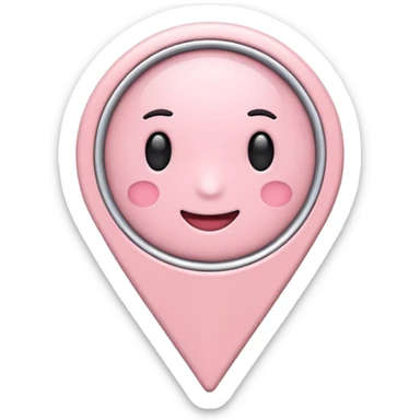 pale pink location pin emoji without face sticker
