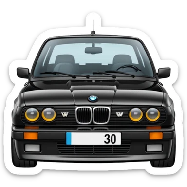 BMW E30 best view sticker