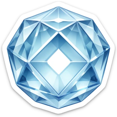 generate beautiful white crystal capital i sticker