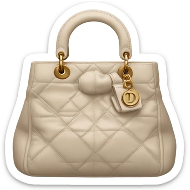 dior bag bejge sticker