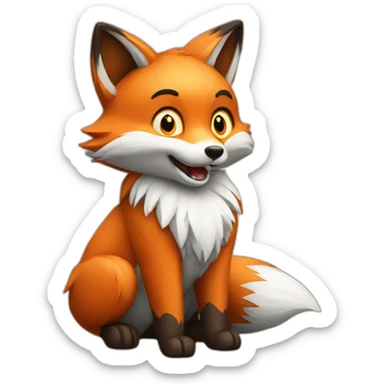 gaming fox sticker