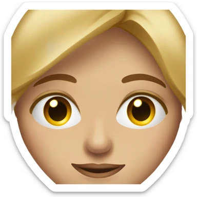 Mujer rubia oscura media con ojos marrones  sticker