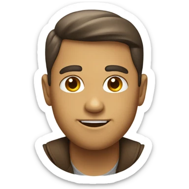 Emoji with proud face and smirk sticker