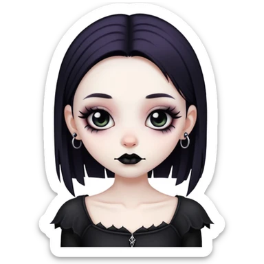 Petite skinny goth girl  sticker