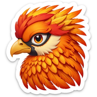 Bored blazing phoenix sticker