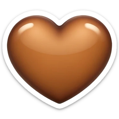 brown heart sticker