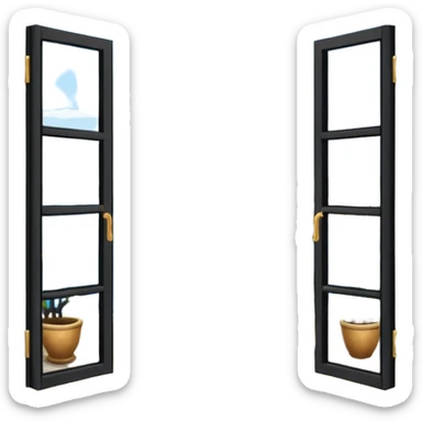 window apartment with sea view greece sticker