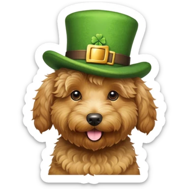 Goldendoodle st Patrick’s day sticker