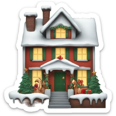 christmas house  sticker