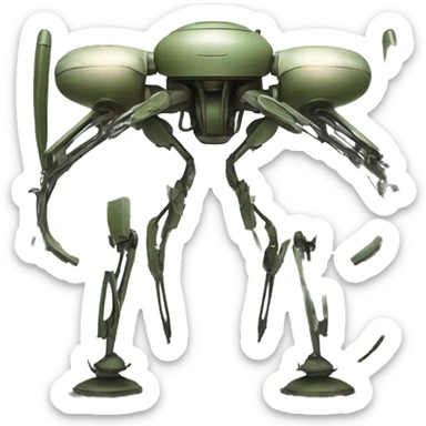 fighting machine from the war of the worlds written by Herbert Wells but make it symmetrical sticker