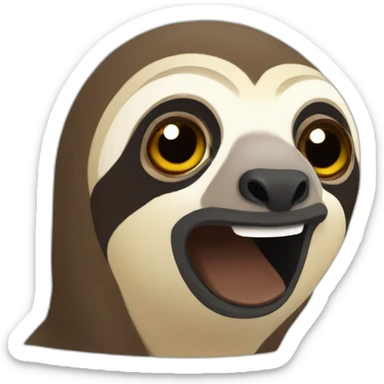 perplexed sloth sticker