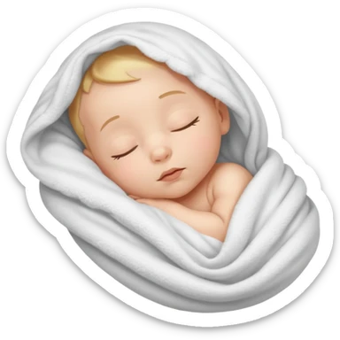 Baby sleeping in a blanket sticker