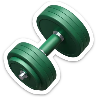 one green dumbbell sticker