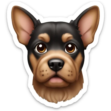Petit brabanson dog black and brown sticker