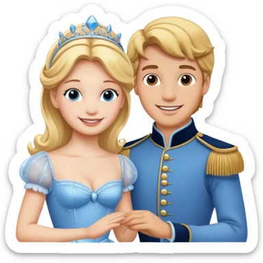 Cinderella and the Prince sticker