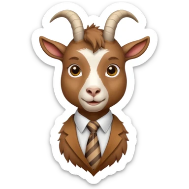 goat with ties sticker