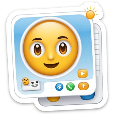 single flyer page with a bold header, small image box, and text lines. sticker