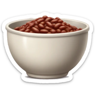 Steaming hot Red beans and rice in a bowl  sticker