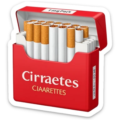 red pack of cigarettes sticker
