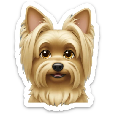 Yorkshire with ears down blond fur sticker