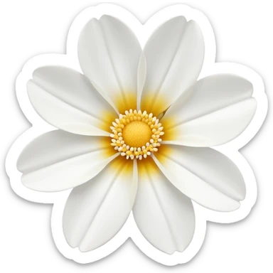 Flower white sticker