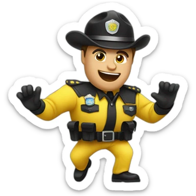 policia bailando samba sticker