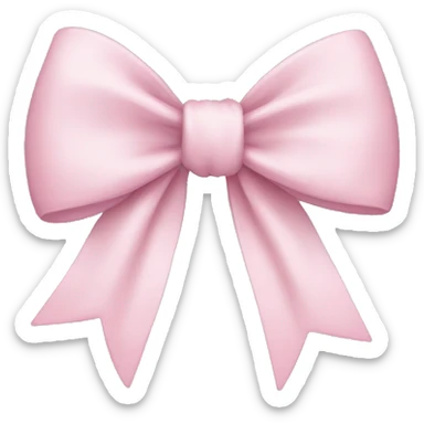 Light pink bow sticker