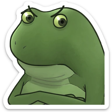 mad face with arms crossed sticker