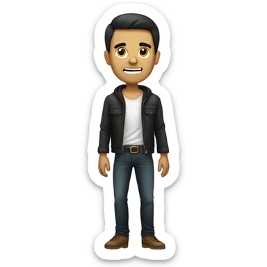 Skull male mexican full body sticker