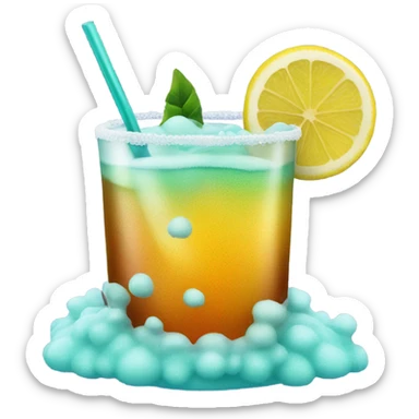 Cocktail with sea foam sticker
