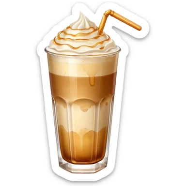 Ice latte with honey salt syrub sticker