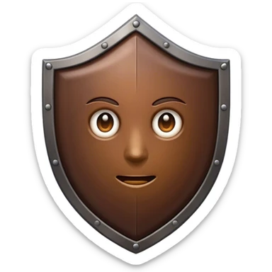 a shield emoji but darker and brownish sticker