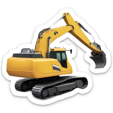 Excavator   thumbs up sticker