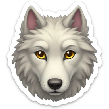 Wolf, dreamy, colorful, cute sticker