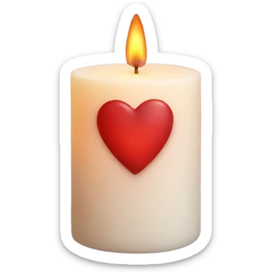 heart candle sticker