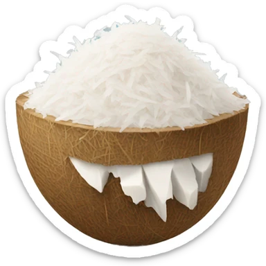 shredded coconut sticker