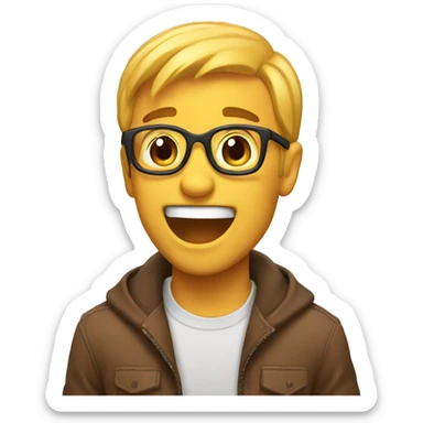 Super excited emoji  sticker