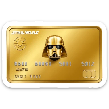 Star wars credits currency like a card sticker
