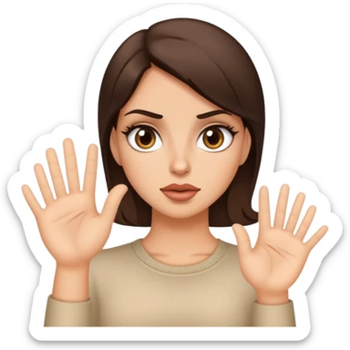 sassy brunette rolling her eyes and saying sure sarcastically sticker