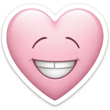 light pink heart smiling  sticker