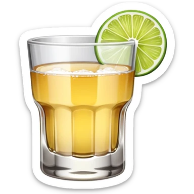 tequila shot, salt, and lime sticker