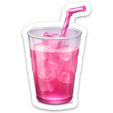 Pink glass soda pop  sticker